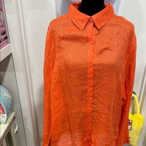 C&C California Vibrant Orange Button-Down Shirt